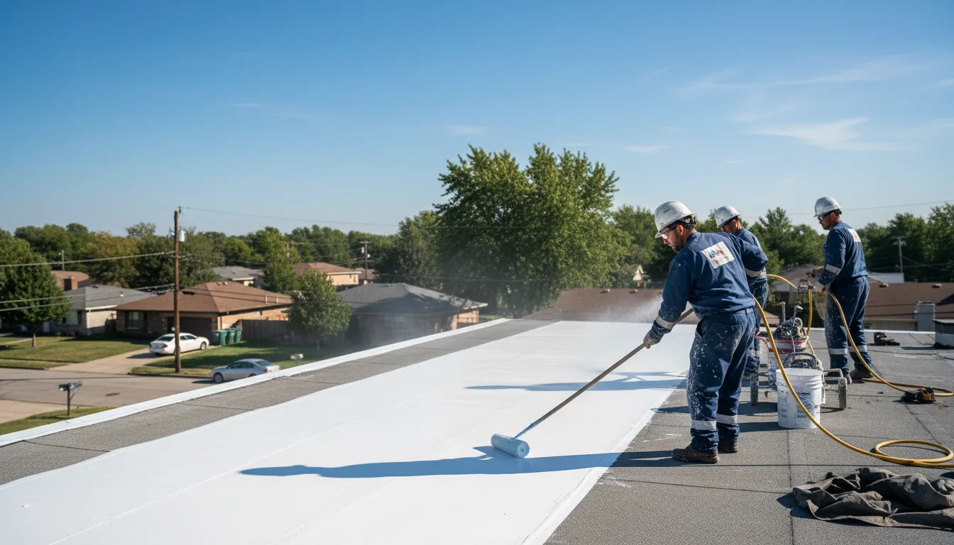 Commercial roof coating in Mcleod, TX near me